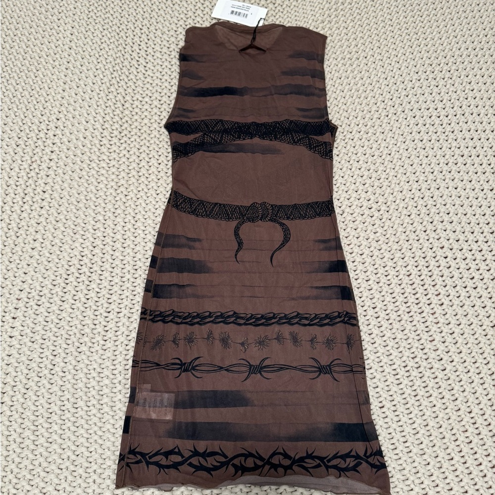 jean paul gaultier x KNWLS graphic print sleeveless mini dress - Picture 2 of 9